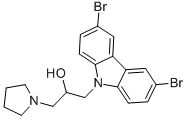 CAS#: 304893-77-4， 1-(3,6-Dibromo-Carbazol-9-Yl)-3-Pyrrolidin-1-Yl-Propan-2-Ol