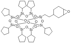 CAS 登录号：307496-16-8， 1-[2-(3,4-环氧环己基)乙基]-3,5,7,9,11,13,15-七环戊基五环[9.5.1.13,9.15,15.17,13]八硅氧烷