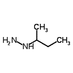 结构式 CAS# 30924-14-2, 仲-丁基肼