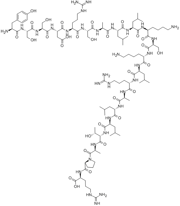 CAS 登录号：309245-24-7， L-酪氨酰-L-丝氨酰-L-丝氨酰-L-a-天冬氨酰-L-精氨酰-L-丝氨酰-L-丙氨酰-L-亮氨酰-L-亮氨酰-L-赖氨酰-L-丝氨酰-L-赖氨酰-L-亮氨酰-L-精氨酰-L-丙氨酰-L-亮氨酰-L-亮氨酰-L-苏氨酰-L-丙氨酰-L-脯氨酰-L-精氨酸
