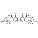 CAS 登录号：3101-51-7， (1S,1'S,10R,10'R,11S,11'S,13S,13'S,14S,14'S)-7,7',10,10',14,14'-六羟基-13,13'-二甲基-6,6'-联(2,16-二氧杂四环[9.3.2.0<sup>1,10</sup>.0<sup>3,8</sup>]十六烷)-3,3',5,5',7,7'-己烯-9,9',15,15'-四酮