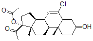 CAS 登录号：3114-44-1， [(3S,8R,9S,10R,13S,14S,17R)-17-乙酰基-6-氯-3-羟基-10,13-二甲基-1,2,3,8,9,11,12,14,15,16-十氢环戊烯并[a]菲-17-基]乙酸酯