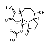 CAS 登录号：31299-06-6， [(3aS,6S,6aS,9aS,9bR)-6-甲基-3-亚甲基-2,9-二氧代十氢薁并[4,5-b]呋喃-9A(4H)-基]甲基乙酸酯