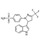 CAS 登录号：313236-73-6， 4-[5-(1H-吲哚-3-基)-3-(三氟甲基)-4,5-二氢-1H-吡唑-1-基]苯磺酰胺