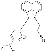 CAS 登录号：31354-66-2， 1-(2-氰基乙基)-2-[4-(二乙基氨基)苯基]苯并[cd]吲哚鎓氯化物