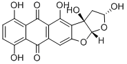 CAS 登录号：31456-72-1， (2R,3aR,12aS)-2,3,3a,12a-四氢-2,3a,4,6,9-五羟基-蒽并(2,3-b)呋喃并(3,2-D)呋喃-5,10-二酮