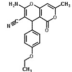 CAS#: 315246-05-0， 2-Amino-4-(4-Ethoxyphenyl)-7-Methyl-5-Oxo-4H,5H-Pyrano[4,3-b]Pyran-3-Carbonitrile