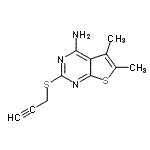 CAS#: 315695-36-4， 5,6-Dimethyl-2-(2-Propyn-1-Ylsulfanyl)Thieno[2,3-d]Pyrimidin-4-Amine
