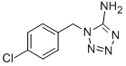 structure of CAS# 31694-94-7, 1-(4-Chlorobenzyl)-1H-1,2,3,4-Tetraazol-5-Ylamine;1-[(4-Chlorophenyl)Methyl]-5-Tetrazolamine;[1-(4-Chlorobenzyl)Tetrazol-5-Yl]Amine;1-[(4-Chlorophenyl)Methyl]-1,2,3,4-Tetrazol-5-Amine