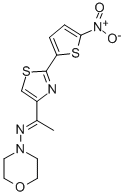 CAS 登录号：31898-43-8， N-吗啉-4-基-1-[2-(5-硝基噻吩-2-基)-1,3-噻唑-4-基]乙烷亚胺