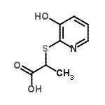 CAS 登录号：32002-81-6， 2-[(3-羟基-2-吡啶基)硫基]丙酸