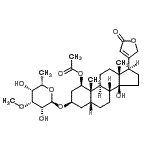 CAS 登录号：32062-05-8， [(1R,3R,5R,8R,9S,10S,13R,14S,17R)-3-[(2R,3R,4R,5R,6S)-3,5-二羟基-4-甲氧基-6-甲基-四氢吡喃-2-基]氧基-14-羟基-10,13-二甲基-17-(5-氧代-2H-呋喃-3-基)-1,2,3,4,5,6,7,8,9,11,12,15,16,17-十四氢环戊烯并[a]菲-1-基]乙酸酯
