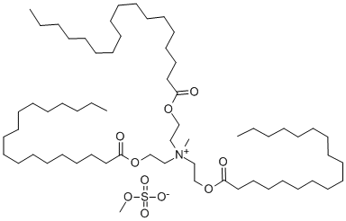 CAS 登录号:32208-02-9, 甲基-三(2-十八烷酰基氧乙基)铵硫酸甲酯盐