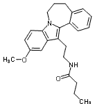 CAS 登录号：32223-82-8， N-[2-(11-甲氧基-6,7-二氢-5H-吲哚并[2,1-a][2]苯并氮杂卓-13-基)乙基]丁酰胺