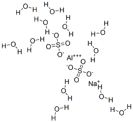 CAS 登录号：32457-86-6， 硫酸铝钠十二水合物