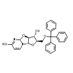 CAS 登录号：3249-94-3， (2R,3R,3aS,9aS)-2-[(三苯甲基氧基)甲基]-2,3,3a,9a-四氢-4aH-呋喃并[2',3':4,5][1,3]恶唑并[3,2-a]嘧啶-3,6-二醇