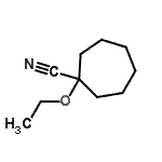 CAS 登录号：326487-68-7， 1-乙氧基环庚烷甲腈