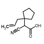 CAS 登录号：327050-08-8， (1-烯丙基环戊基)(氰基)乙酸