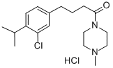CAS 登录号：32808-60-9， 4-(3-氯-4-丙-2-基苯基)-1-(4-甲基哌嗪-1-基)丁烷-1-酮盐酸盐