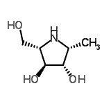 CAS 登录号：330594-46-2， (2S,3S,4S,5R)-2-(羟基甲基)-5-甲基-3,4-吡咯烷二醇