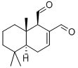 CAS 登录号：33118-34-2， (1S,4aR,8aR)-5,5,8alpha-三甲基-1,4,4a,6,7,8-六氢萘-1,2-二甲醛