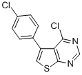 结构式 CAS# 331761-46-7, 4-氯-5-(4-氯苯基)噻吩并[2,3-d]嘧啶