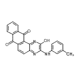 CAS 登录号：3333-61-7， 2-羟基-3-(3-甲基苯胺基)萘并[3,2-f]喹喔啉-7,12-二酮
