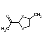 CAS 登录号：33406-26-7， 1-(4-甲基-1,3-二噻戊环-2-基)乙酮