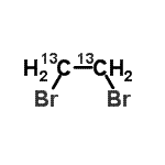 结构式 CAS# 33458-49-0, 1,2-二溴(<sup>13</sup>C<sub>2</sub>)乙烷
