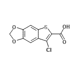 CAS 登录号：334720-22-8， 7-氯噻吩并[2,3-f][1,3]苯并二氧戊环-6-羧酸