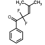 CAS 登录号：334873-72-2， 2,2-二氟-4-甲基-1-苯基-3-戊烯-1-酮