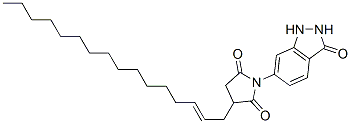 CAS 登录号：33508-79-1， 3-[(E)-十六碳-2-烯基]-1-(3-氧代-1,2-二氢吲唑-6-基)吡咯烷-2,5-二酮