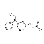 CAS 登录号：337489-46-0， [(5-乙基-5H-[1,2,4]三嗪并[5,6-b]吲哚-3-基)硫基]乙酸