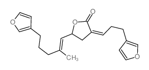 CAS 登录号：33762-13-9， (3Z)-5-(5-呋喃-3-基-2-甲基戊-1-烯基)-3-(3-呋喃-3-基亚丙基)四氢呋喃-2-酮
