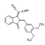 CAS 登录号：337919-06-9， [2-(3,4-二甲氧基苄亚基)-3-氧代-2,3-二氢-1H-茚-1-亚基]丙二腈