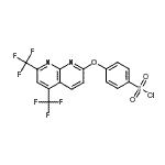 CAS 登录号：338412-09-2， 4-{[5,7-二(三氟甲基)-1,8-萘啶-2-基]氧基}苯磺酰氯