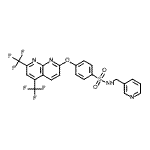 CAS 登录号：338412-13-8， 4-{[5,7-二(三氟甲基)-1,8-萘啶-2-基]氧基}-N-(3-吡啶基甲基)苯磺酰胺