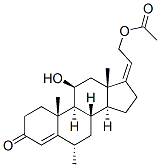 CAS 登录号：3386-05-8， 2-[(6S,8S,9S,10R,11S,13S,14S)-11-羟基-6,10,13-三甲基-3-氧代-2,6,7,8,9,11,12,14,15,16-十氢-1H-环戊二烯并[a]菲-17-亚基]乙基乙酸酯