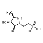 CAS 登录号：339186-29-7， {2-[(2R,3R,4R,5R)-3,4-二羟基-5-甲基-2-吡咯烷基]乙基}膦酸
