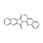CAS 登录号：34185-34-7， 2-(3-羟基-2-喹啉基)-1H-环戊二烯并[b]萘-1,3(2H)-二酮