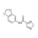 CAS 登录号：342013-70-1， N-(1,3-苯并二氧戊环-5-基)-1,2,5-噻二唑-3-甲酰胺