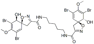 CAS 登录号：34232-66-1， 7,9-二溴-N-[5-[(7,9-二溴-6-羟基-8-甲氧基1-氧杂-2-氮杂螺[4.5]癸-2,7,9-三烯-3-羰基)氨基]戊基]-6-羟基-8-甲氧基-1-氧杂-2-氮杂螺[4.5]癸-2,7,9-三烯-3-甲酰胺
