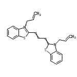 CAS 登录号：34263-37-1， 3-烯丙基-2-[(1E,3Z)-3-(3-烯丙基-1,3-苯并噻唑-2(3H)-亚基)-1-丙烯-1-基]-1,3-苯并噻唑-3-鎓