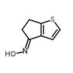 CAS 登录号：343929-41-9， (4E)-N-羟基-5,6-二氢-4H-环戊二烯并[b]噻吩-4-亚胺