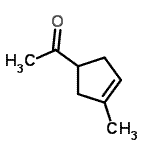 CAS 登录号：34498-99-2， 1-(3-甲基-3-环戊烯-1-基)乙酮