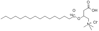 CAS 登录号：34553-18-9， L-棕榈酰肉碱氯化物 [棕榈酰-1-14C]