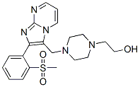 CAS 登录号：3458-58-0， 2-[4-[[2-(2-甲基磺酰基苯基)咪唑并[3,2-a]嘧啶-3-基]甲基]哌嗪-1-基]乙醇