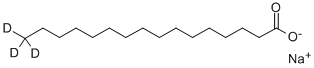 CAS#: 347841-37-6， Sodium Hexadecanoate-16,16,16-D3
