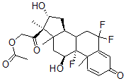 CAS 登录号：35135-67-2， [2-氧代-2-[(9R,11S,14S,16R,17R)-6,6,9-三氟-11,16-二羟基-10,13,17-三甲基-3-氧代-8,11,12,14,15,16-六氢-7H-环戊二烯并[a]菲-17-基]乙基]乙酸酯