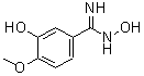 结构式 CAS# 352330-51-9, N,3-二羟基-4-甲氧基苯甲脒
